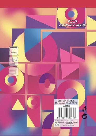 Blok CONCORDE A4 črtan 8 mm, 50 listov