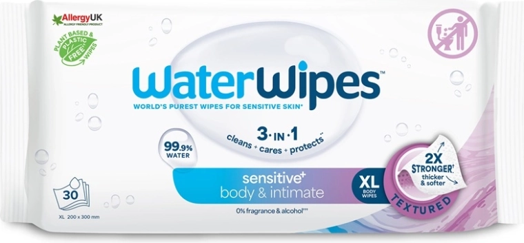 WaterWipes telesni in intimni vlažilni robčki 30 kos