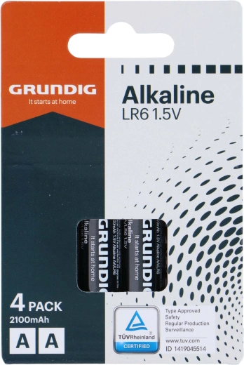 Alkalne baterije AA GRUNDIG 2100 mAh, 4 kosi