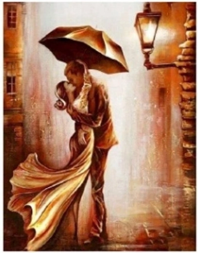 Diamantno slikanje ženska in moški 30 × 40 cm