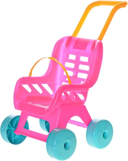 Plastični voziček za punčke – rožnati Buggy