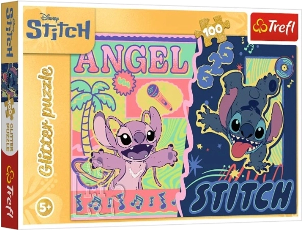 Sestavljanka 100 kosov z bleščicami »Havajski sijaj« Stitch (Disney) – 1 kos