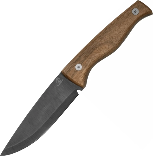 BeaverCraft BSH3 bushcraft nož z modreno karbonsko jekleno rezilo, orehov ročaj in usnjen etui