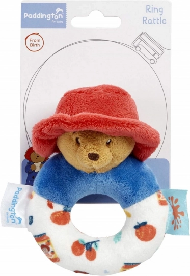 Plišasti ropotuljica PADDINGTON – mehak obroček za dojenčke