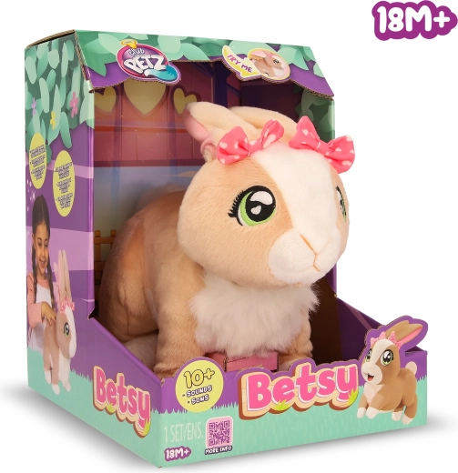 Interaktivni zajček Betsy z zvočnimi učinki, 26 cm