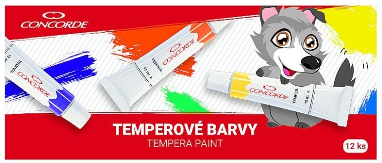 Tempera barve CONCORDE 12× 12 ml
