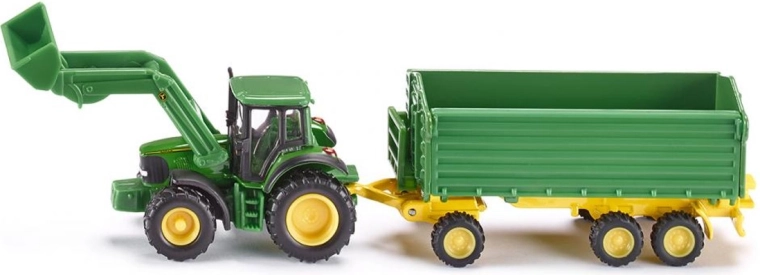 Siku Farmer traktor s prikolico JOHN DEERE 1:87