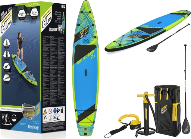 Napihljiv paddleboard Hydro‑Force Aqua Excursion 12.6 (381 × 79 × 15 cm) znamke Bestway
