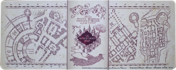 Podloga za mizo HARRY POTTER – Mape nagajivcev 40 × 80 cm