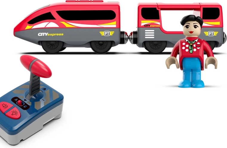2Kids Toys električni vlakovni komplet z daljinskim upravljalnikom in figurico