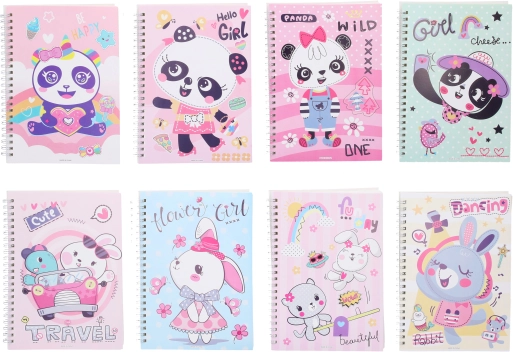 Črtast spiralni blok 14,5 × 20,5 cm, 80 strani