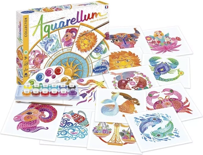 Sentosphere akvarelni set znamenj zodiaka