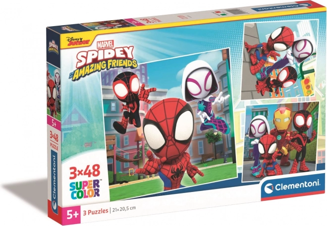 Puzzle CLEMENTONI Spidey in njegovi čudoviti prijatelji 3×48 koščkov