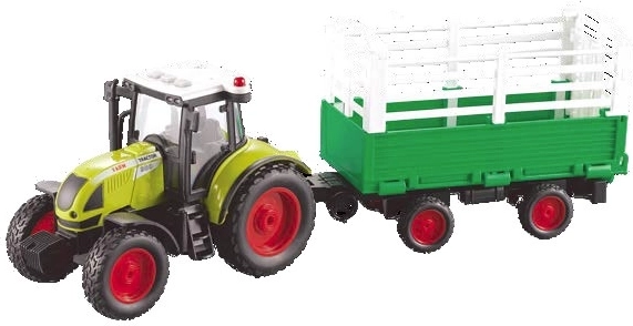 Traktor Farm service s prikolico za prevoz sena 1:16