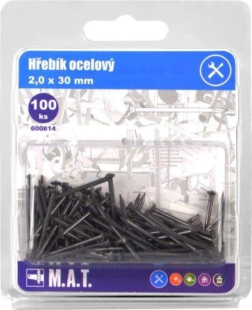 Jekleni žeblji 30 × 2,0 mm, 100 kos