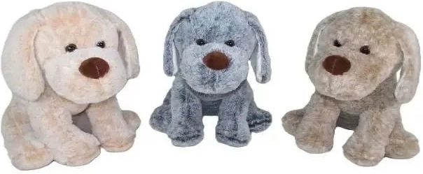 Plush Dog 30 cm in Three Colors - 1 Piece
