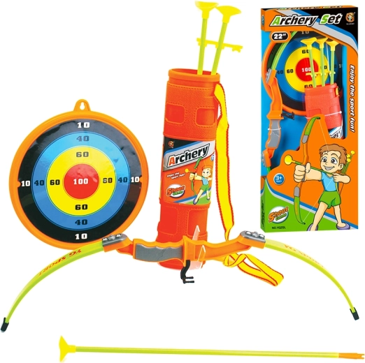 Otroški lok 56 cm s tarčo in 3 puščicami