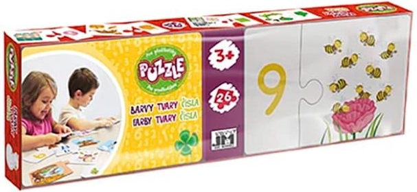 Puzzle za predšolske otroke: številke, barve in oblike