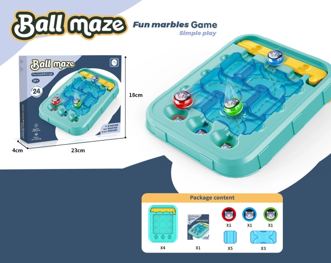 Kroglična igra z labirintom 22 × 17 × 3,6 cm