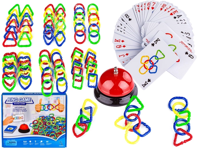Logična igra povezovanja obročkov Ring Game s kartami