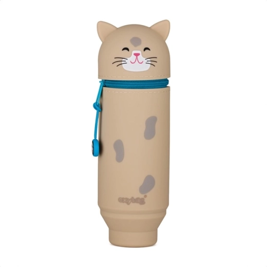 Silikonski etui za svinčnike Mačka – preoblikuje se v stojalo