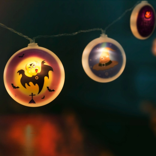 Halloweenska LED svetlobna veriga s krogi