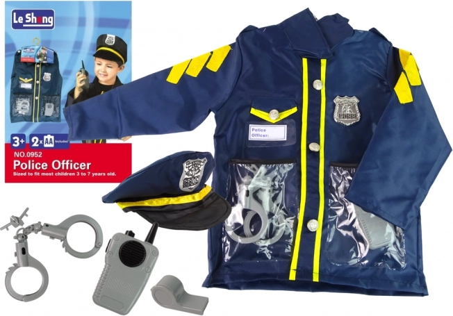 Pustni kostum Policist z dodatki - 8 delov