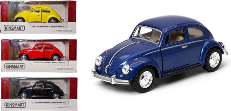 Kovinski model avtomobila VOLKSWAGEN Beetle z navijalnim pogonom