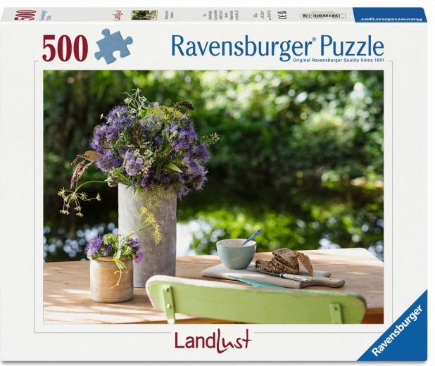 Ravensburger sestavljanka LandLust: Rože na mizi (500 koščkov)