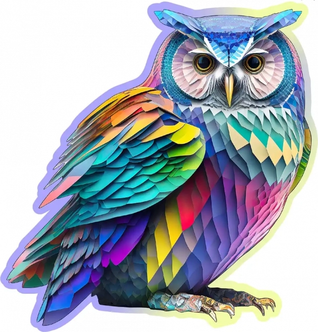 Lesene sestavljanke moderna sova 150 koščkov