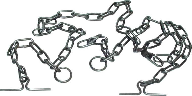 Vez za živino z verigo 4 mm, dolžina 135 cm