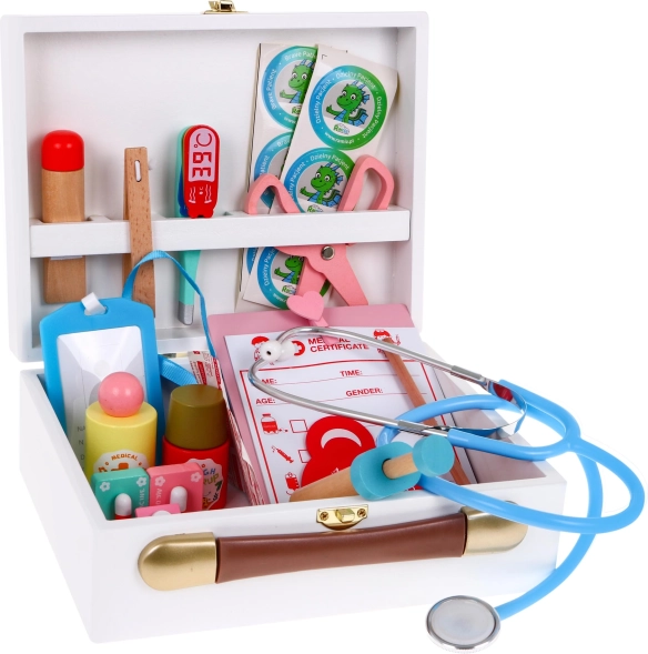 Leseni set zdravnika za otroke 3+ z dodatki 30 kos