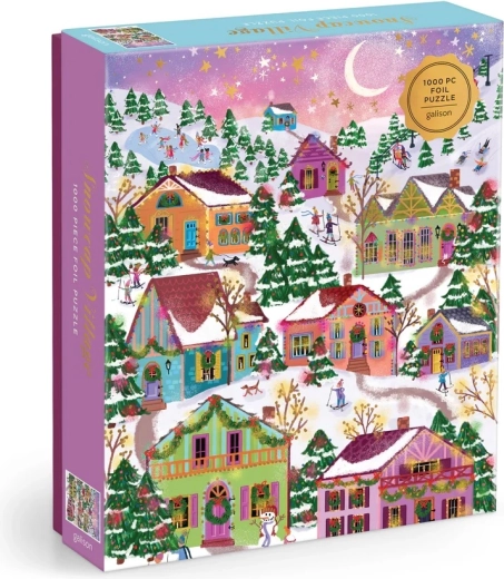 Metallic Puzzle Snowy Village 1000 Pieces GALISON