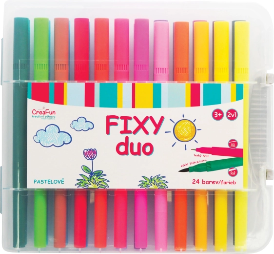 CreaFun flomastri DUO – 24 barv