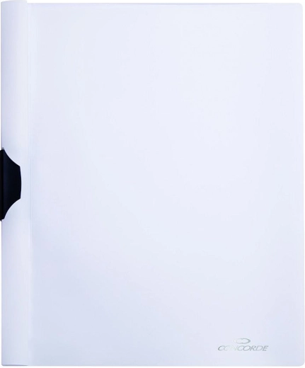 Mape za dokumente A4 s stranskim sponom CONCORDE, bela