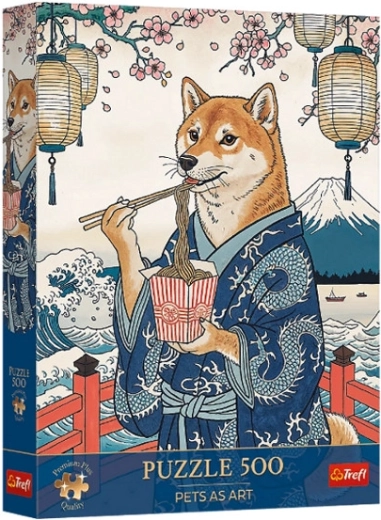 Trefl Premium Plus sestavljanka Pets as Art: Shibina meditacija z rezanci, 500 kosov