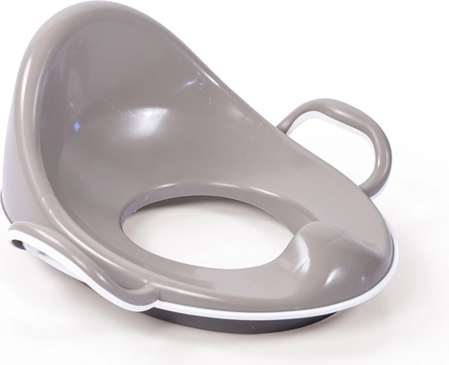 Nedrseč sedež za WC z visokim naslonjalom, siv