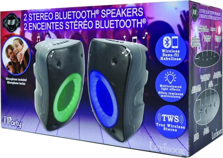 Lexibook iParty komplet prenosnih Bluetooth zvočnikov z mikrofonom