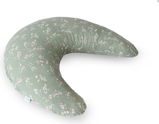 Nosečniški in dojevalni vzglavnik Huggy iz jerseya Green Meadow 150 × 60 × 37