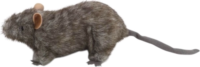 Siva plišasta miška 12 cm