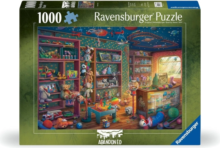 Ravensburger sestavljanka Abandoned: Zaprta trgovina z igračami, 1000 kosov