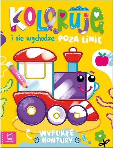 pobarvanke z vlakcem – izbočeni obrisi