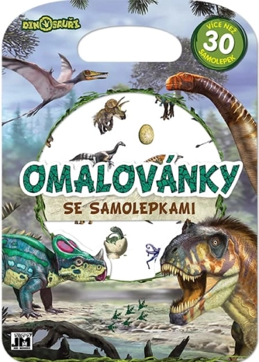 Pobarvanka z nalepkami – dinozavri