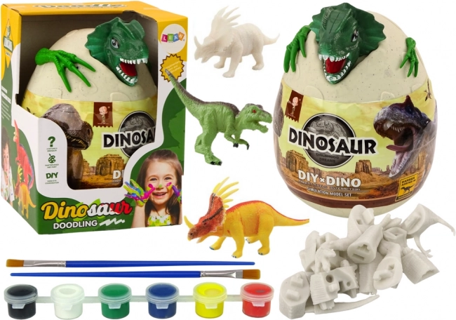 Jajce z dinozavri za barvanje zeleno