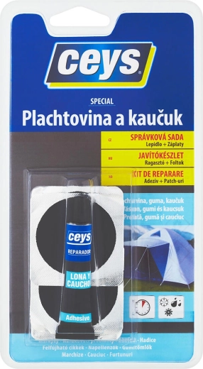 Lepilo za ponjavo in kavčuk 7 ml + 4 zaplate CEYS