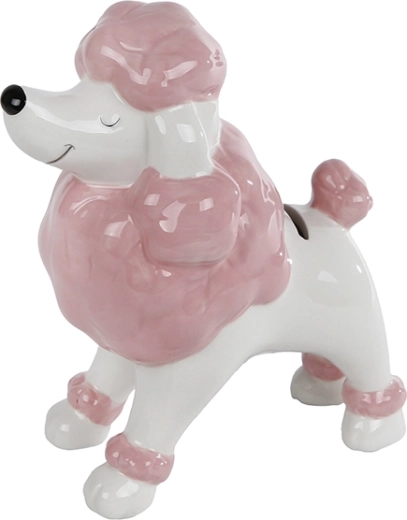 Porcelanasti hranilnik pudelj rožnato-bela