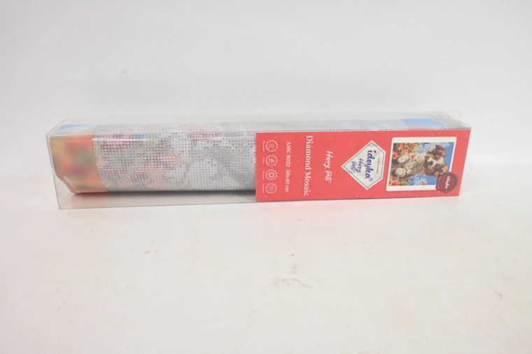 Diamantna mozaika pes v rožah 30 × 40 cm