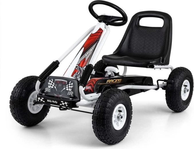 Milly Mally poganjalni gokart Thor, bel
