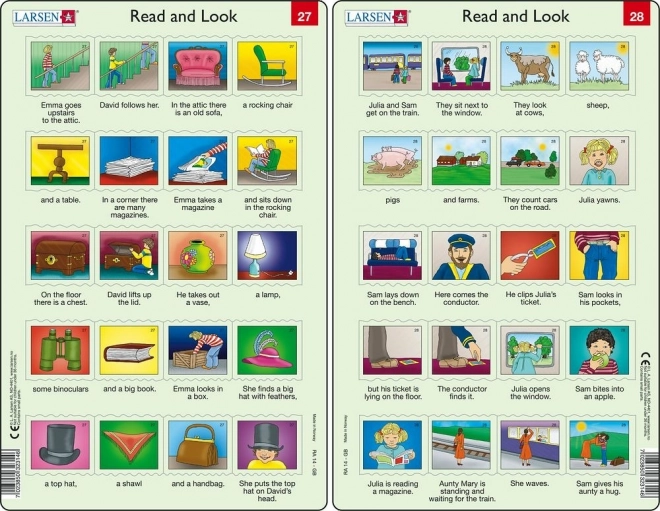 Sestavljanka angleščina – daljši stavki, 20 koščkov