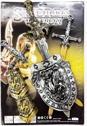 Otroški komplet treh mečev s ščitom SPARKYS